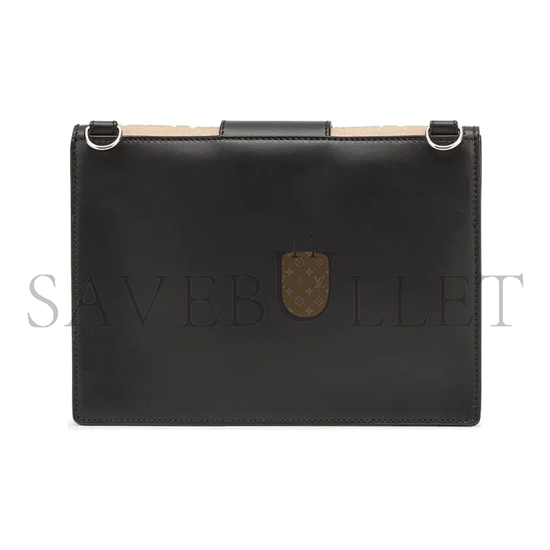 FENDI ZUCCA FF BAGUETTE BLACK SHOULDER BAG 7VA524A9P6F1DZQ (23*16*2cm)